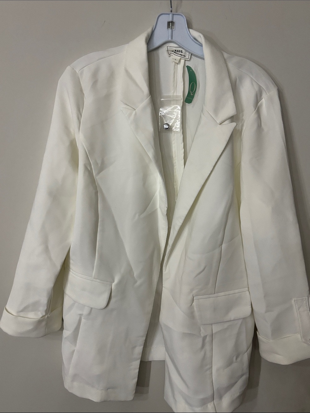 Have White Open-Front Tailored Blazer